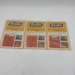 Decalon Instant Decal Medium 5 sheets 5" x 7"  No. 653 Opened 3 Count Vintage